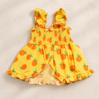 Sweet Citrus Ruffle Dog Dress