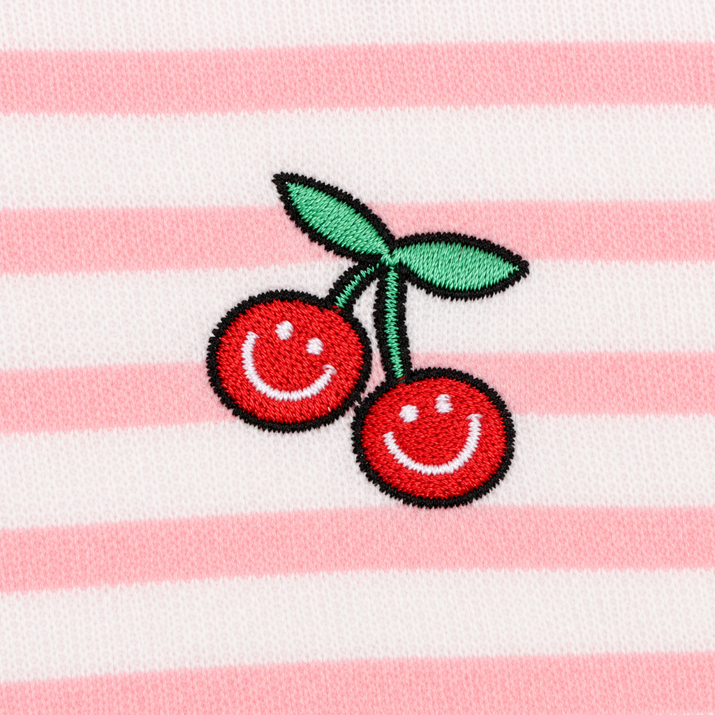 Pink Cherry Pleated Dog Dress