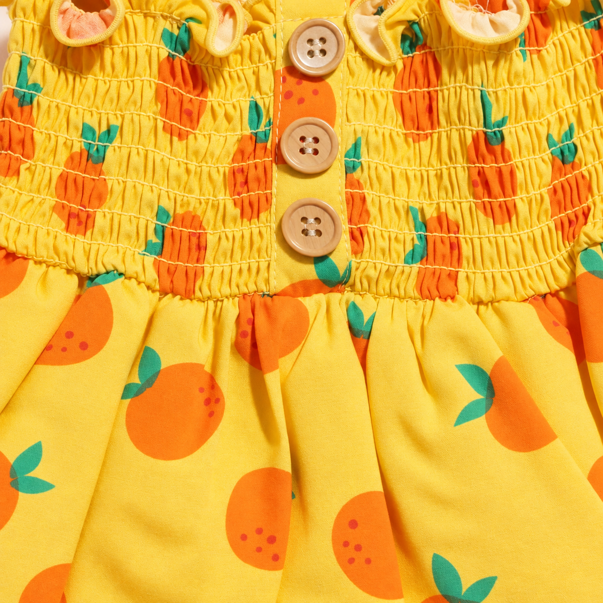 Sweet Citrus Ruffle Dog Dress